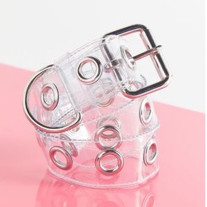 Urban Outfitters Clear Grommet Belt